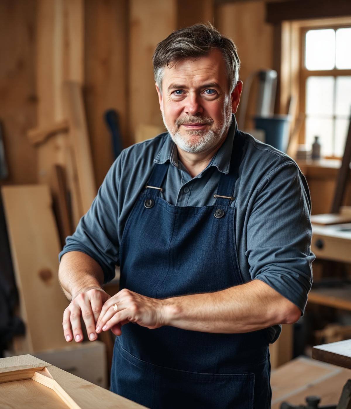 Étienne Dakkar dans son atelier de Boisbriand